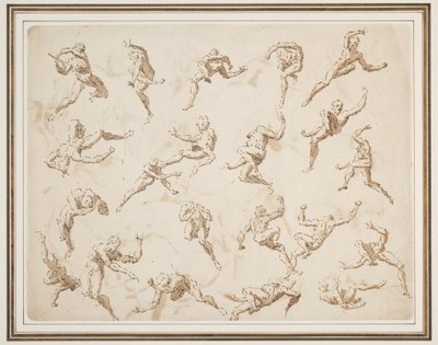 Sheet of Figure Studies by Thomas Carwitham